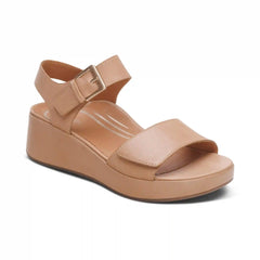 Ariel Adjustable Quarter Strap Wedge  - Sand