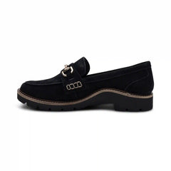 Collette Arch Support Loafer - Black Suede