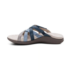Kasey Adjustable Slide Sandal - Blue Multi