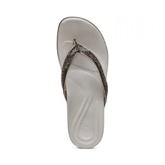 Eve Sparkly Thong Sandal - Pewter