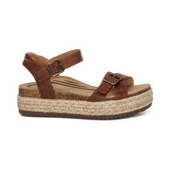 Paula Arch Support Platform Sandal - Walnut