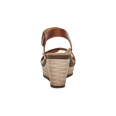 Sydney Quarter Strap Espadrille Wedge - Walnut
